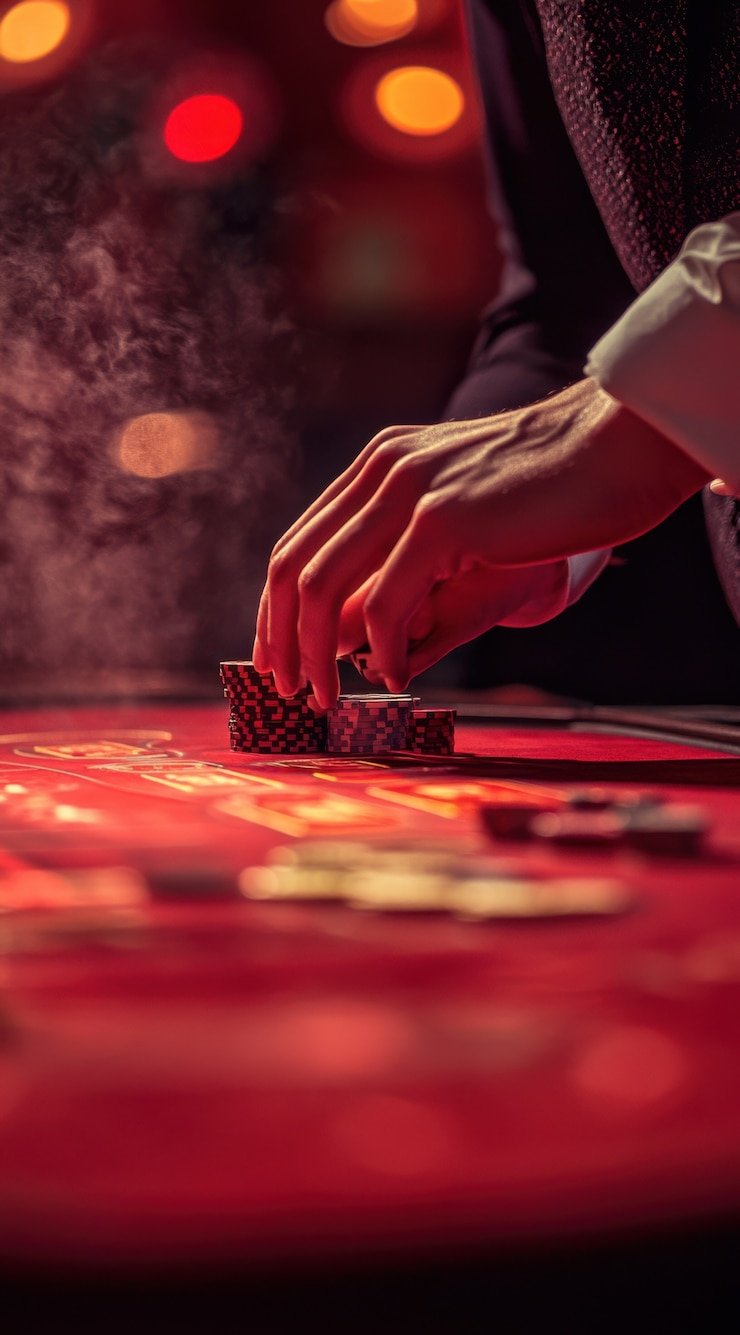 Live dealer Habanero bermain permainan kartu dengan kamera multi-sudut di studio profesional